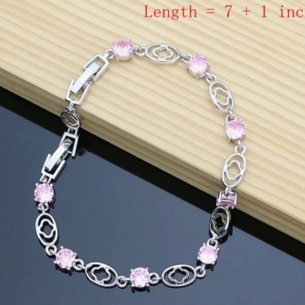 Sterling Silver Wedding Jewelry Set forWomen,Bridal,925STAMPED,any Occasion Gift - Picture 4 of 6